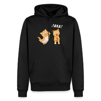 Funny Anime Baka Katzen Slap Baka Japan Ohrfeigen - Männer Premium Bio Hoodie - Schwarz - Vorne - Nico (187cm)