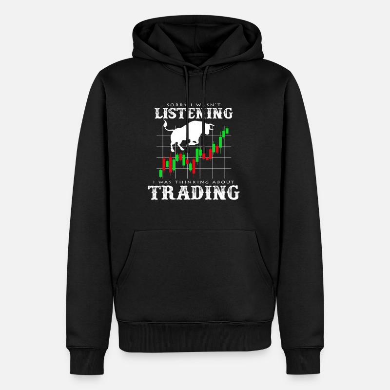 Trading - Männer Premium Bio Hoodie - Schwarz