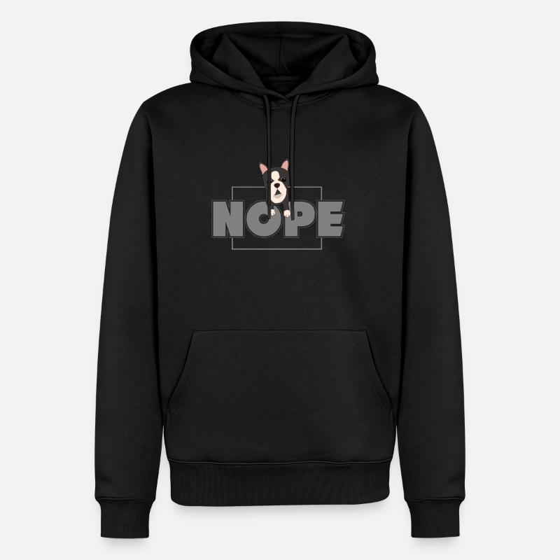 Boston Terrier, Boston Terrier, Boston Terrier - Sweat à capuche Premium bio Homme - noir