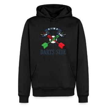Darts, Darts Dartspieler, Darts Werfen - Männer Premium Bio Hoodie - Schwarz - Vorne - Nico (187cm)