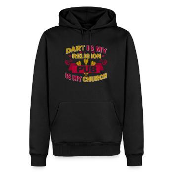 Darts, Darts Dart, Darts Werfen - Männer Premium Bio Hoodie - Schwarz - Vorne - Nico (187cm)