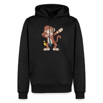 Affe Dabbing Dab Tanz Geburtstag Geschenk - Männer Premium Bio Hoodie - Schwarz - Vorne - Nico (187cm)