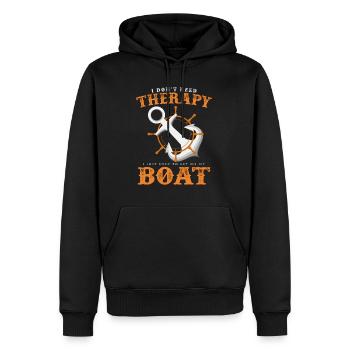 Boot - Männer Premium Bio Hoodie - Schwarz - Vorne - Nico (187cm)