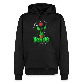 Ich fütter meine Venusfliegenfalle mit Fliegen - Männer Premium Bio Hoodie - Schwarz - Vorne - Nico (187cm)