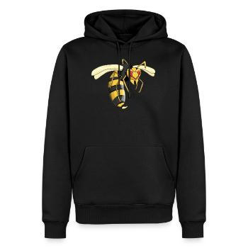 Guêpe - Sweat à capuche Premium bio Homme - noir - Devant - Nico (187cm)