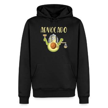 Avocado - Vegan Vegetarier Jura JUS Geschenkidee - Männer Premium Bio Hoodie - Schwarz - Vorne - Nico (187cm)