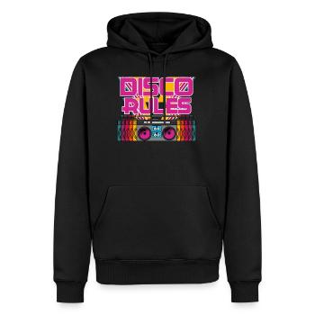 Vintage Schallplatten Disko Vinyl Disco - Männer Premium Bio Hoodie - Schwarz - Vorne - Nico (187cm)