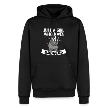 Just A Girl Who Loves Badgers Dachs Kostüm - Männer Premium Bio Hoodie - Schwarz - Vorne - Nico (187cm)