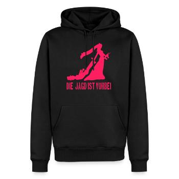 Funny Polter T-Shirt Marriage. The Hunt Is Over - Men’s Premium Organic Hoodie - black - Front - Nico (187cm)