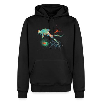 plongée e 4 - Sweat à capuche Premium bio Homme - noir - Devant - Nico (187cm)