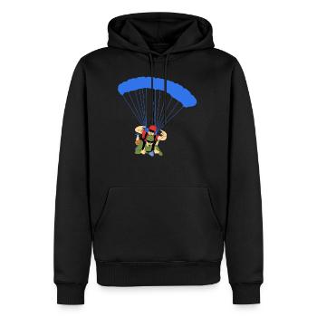Saut en parachute Skydiver Adrénaline - Sweat à capuche Premium bio Homme - noir - Devant - Nico (187cm)