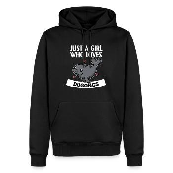 Just A Girl Who Loves Dugongs Dugong Kostüm - Männer Premium Bio Hoodie - Schwarz - Vorne - Nico (187cm)