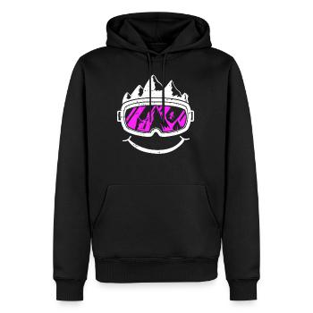 Snowboard Ski Vacation Smile Apres Ski Gift - Men’s Premium Organic Hoodie - black - Front - Nico (187cm)