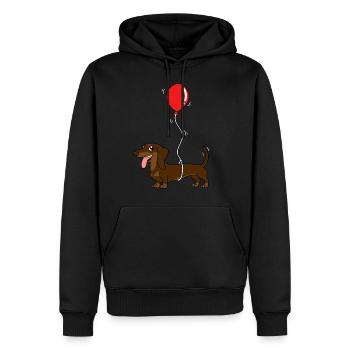 Lustiges Dackel Hundemama Hundepapa Dackelhund Dog - Männer Premium Bio Hoodie - Schwarz - Vorne - Nico (187cm)
