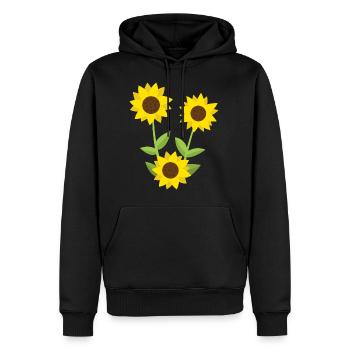 tournesols - Sweat à capuche Premium bio Homme - noir - Devant - Nico (187cm)