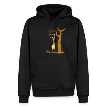 Giraffe macht Selbstmord lustige Geschenkidee - Männer Premium Bio Hoodie - Schwarz - Vorne - Nico (187cm)