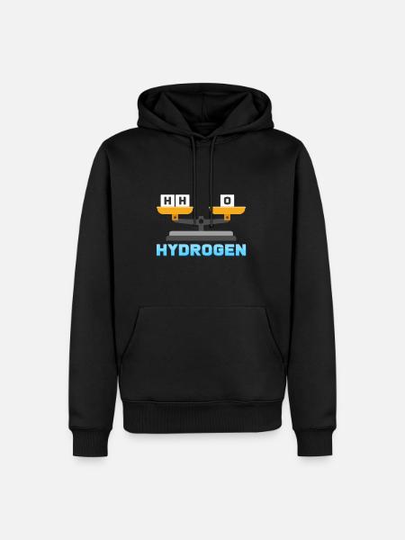 Hydrogen oxygen water - Men’s Premium Organic Hoodie - black