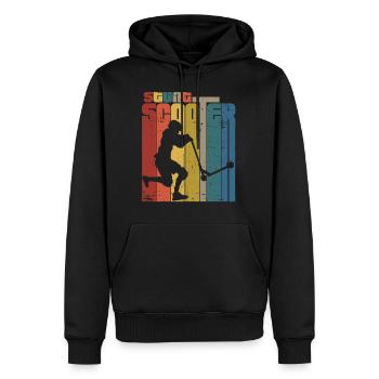 Scooter - Sweat à capuche Premium bio Homme - noir - Devant - Nico (187cm)