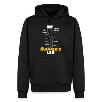 runner - Men’s Premium Organic Hoodie - black - Front - Nico (187cm)