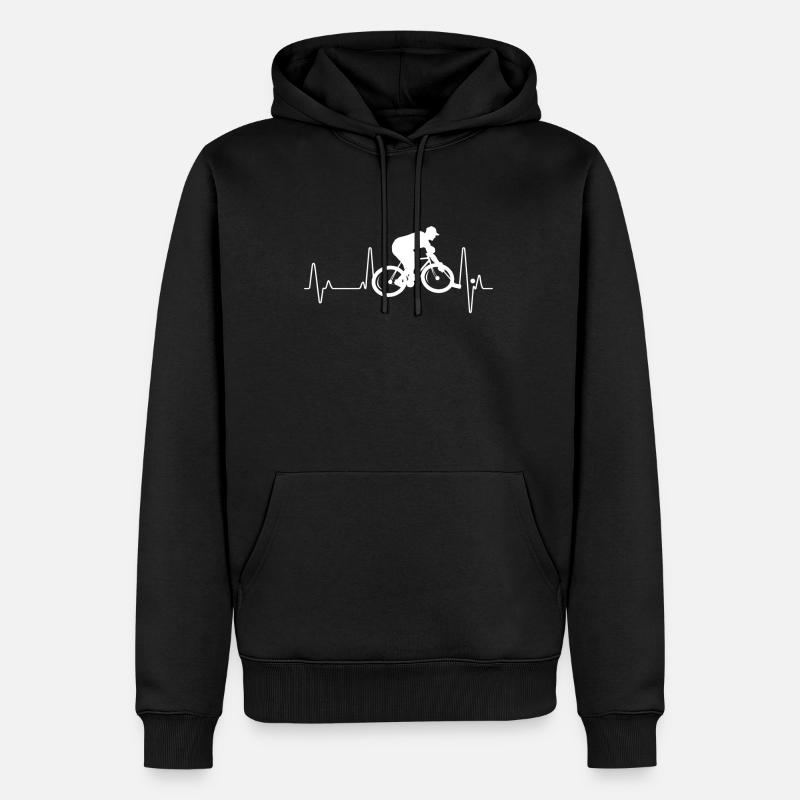 Fahrrad - Männer Premium Bio Hoodie - Schwarz