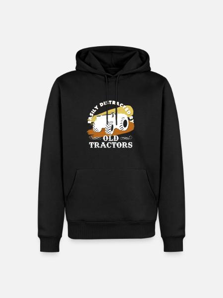Oldtimer Traktoren - Männer Premium Bio Hoodie - Schwarz