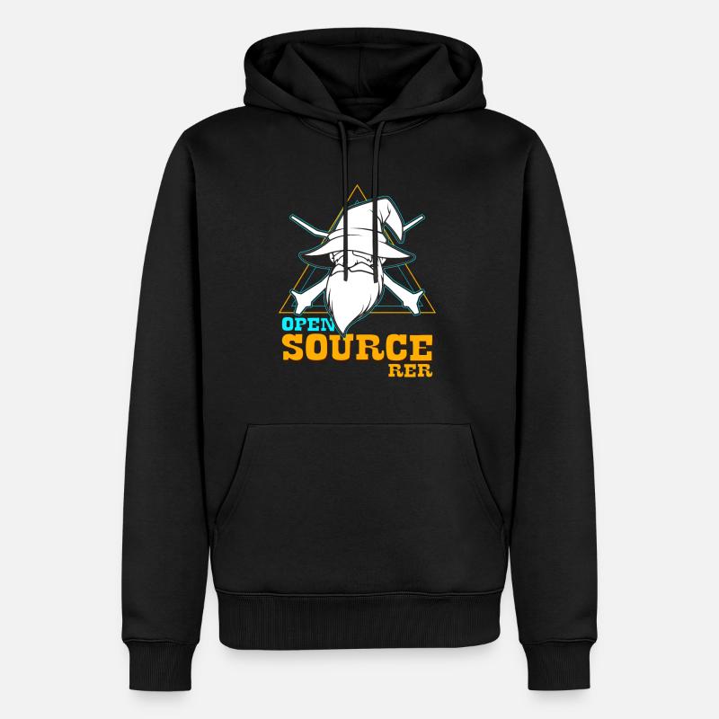 Open source - Sweat à capuche Premium bio Homme - noir