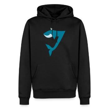 Funny Whale Birthday Boy Kid Gift 7th 7 Party - Männer Premium Bio Hoodie - Schwarz - Vorne - Nico (187cm)