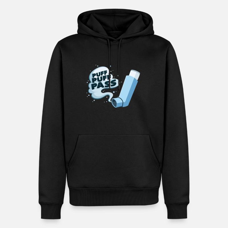 Asthmaspray - Männer Premium Bio Hoodie - Schwarz
