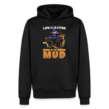 Quad, Quad Schmutz, Quads - Männer Premium Bio Hoodie - Schwarz - Vorne - Nico (187cm)
