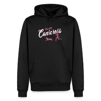 canicross, chien de canicross, court - Sweat à capuche Premium bio Homme - noir - Devant - Nico (187cm)