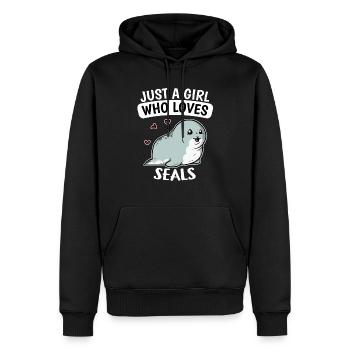 Just A Girl Who Loves Seals Costume de phoque drôle - Sweat à capuche Premium bio Homme - noir - Devant - Nico (187cm)