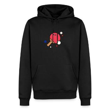 Je peux pas j'ai ping pong - Sweat à capuche Premium bio Homme - noir - Devant - Nico (187cm)