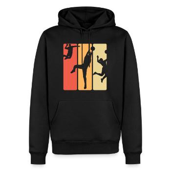 Volleyball Volleyballer Volleyballerin Teams - Männer Premium Bio Hoodie - Schwarz - Vorne - Nico (187cm)