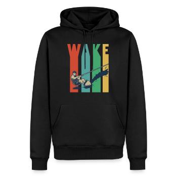 Conception de wakeboard pour un wakeboarder - Sweat à capuche Premium bio Homme - noir - Devant - Nico (187cm)