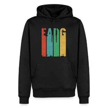 Conception EADG de guitare basse pour un bassiste - Sweat à capuche Premium bio Homme - noir - Devant - Nico (187cm)