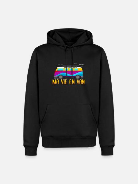 Ma vie dans le van - Sweat à capuche Premium bio Homme - noir