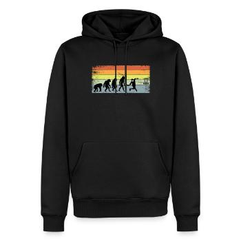Frisbee Golf, Frisbee Golf Disc Golf, Frolf - Sweat à capuche Premium bio Homme - noir - Devant - Nico (187cm)