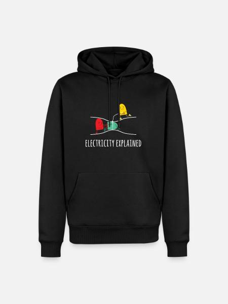 Electricity Explained Electricity Explained - Electricity - Men’s Premium Organic Hoodie - black