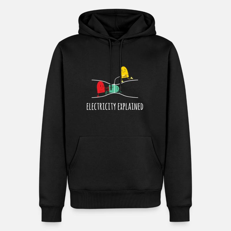 Electricity Explained Electricity Explained - Electricity - Men’s Premium Organic Hoodie - black