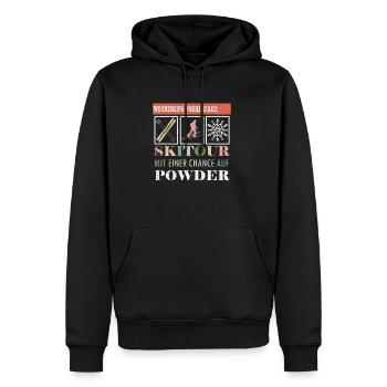 Skitour Skitouren Tourenski Tourengeher Apres Ski - Männer Premium Bio Hoodie - Schwarz - Vorne - Nico (187cm)