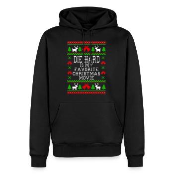 Die Hard ist mein Lieblingsfilm - Männer Premium Bio Hoodie - Schwarz - Vorne - Nico (187cm)