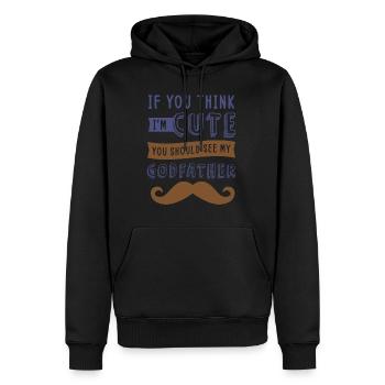 Pate, Pate Onkel, Geburtstag - Männer Premium Bio Hoodie - Schwarz - Vorne - Nico (187cm)