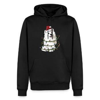 Samojeden Weihnachten Hunde Geschenk - Männer Premium Bio Hoodie - Schwarz - Vorne - Nico (187cm)
