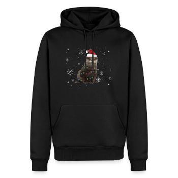Otter Weihnachten Deko - Fischotter Weihnachtsbaum - Männer Premium Bio Hoodie - Schwarz - Vorne - Nico (187cm)