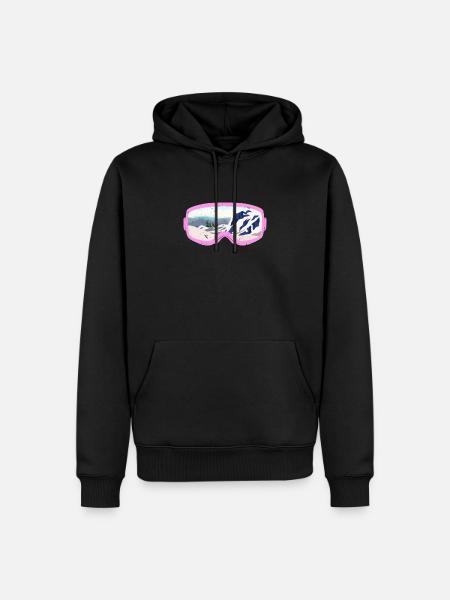 Ski skiing skier snowboard gift - Men’s Premium Organic Hoodie - black