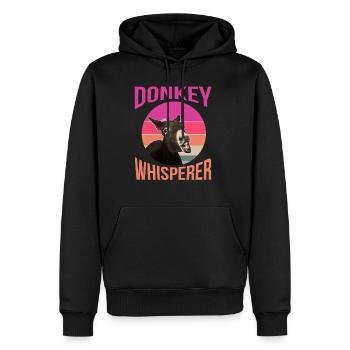 Esel, Esel Esel Liebe, Lustiger Esel - Männer Premium Bio Hoodie - Schwarz - Vorne - Nico (187cm)