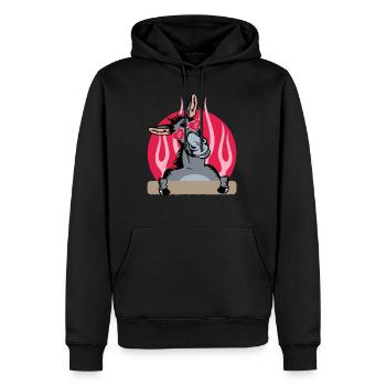 Esel, Esel Esel Liebhaber, Esel Besitzer - Männer Premium Bio Hoodie - Schwarz - Vorne - Nico (187cm)