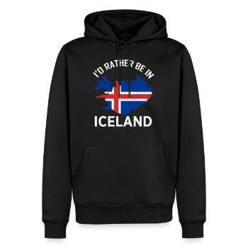 Je serais plutôt en Islande Island Europe Nordic - Sweat à capuche Premium bio Homme - noir - Devant - Nico (187cm)