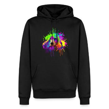 Splash Art Cocker Spaniel Hundehalter Geschenk - Männer Premium Bio Hoodie - Schwarz - Vorne - Nico (187cm)