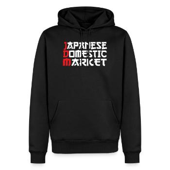 JDM Japanese Domestic Market saying - Men’s Premium Organic Hoodie - black - Front - Nico (187cm)